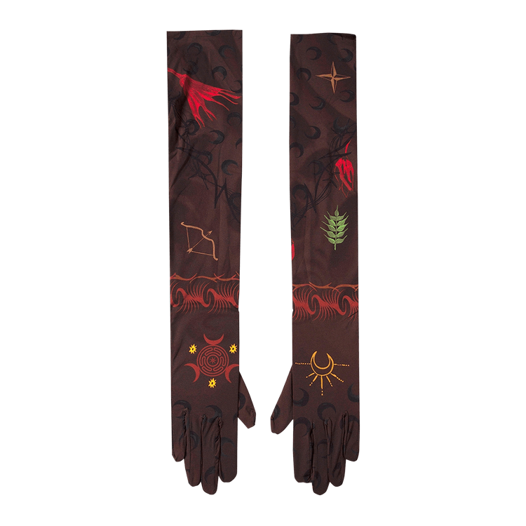 新品！【MARINE SERRE】COLOR BLOCK MOON GLOVES Buy Marine Serre Color-Block Moon Gloves 'All Over Moon Tan