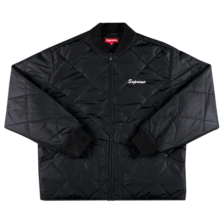 Buy Supreme Quit Your Job Quilted Work Jacket 'Black' - FW21J71 