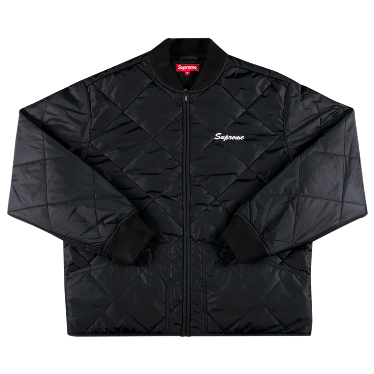 Buy Supreme Quit Your Job Quilted Work Jacket 'Black' - FW21J71