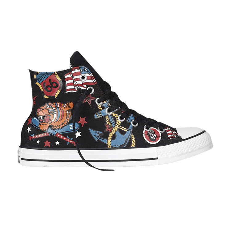 Chuck Taylor All Star High 'Cartoon Graffiti American - Black'