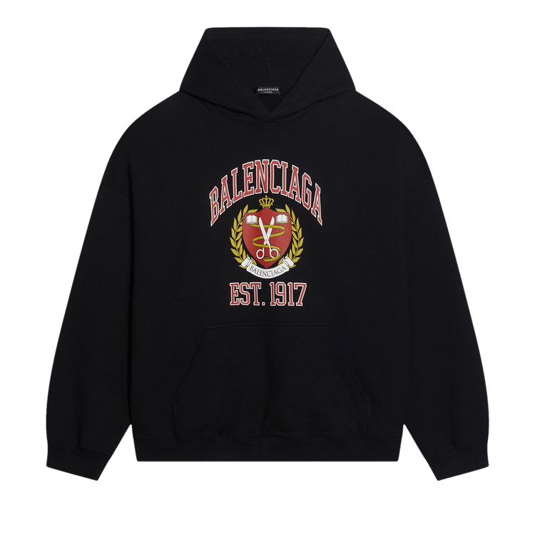Balenciaga Wide Fit Hoodie Black Red Culture Circle