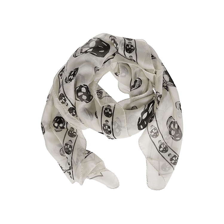 スカーフ ALEXANDER MCQUEEN Woman Scarf White 7925273060Q 9074 McQueen Outlet: Scarf woman - White | McQueen scarf