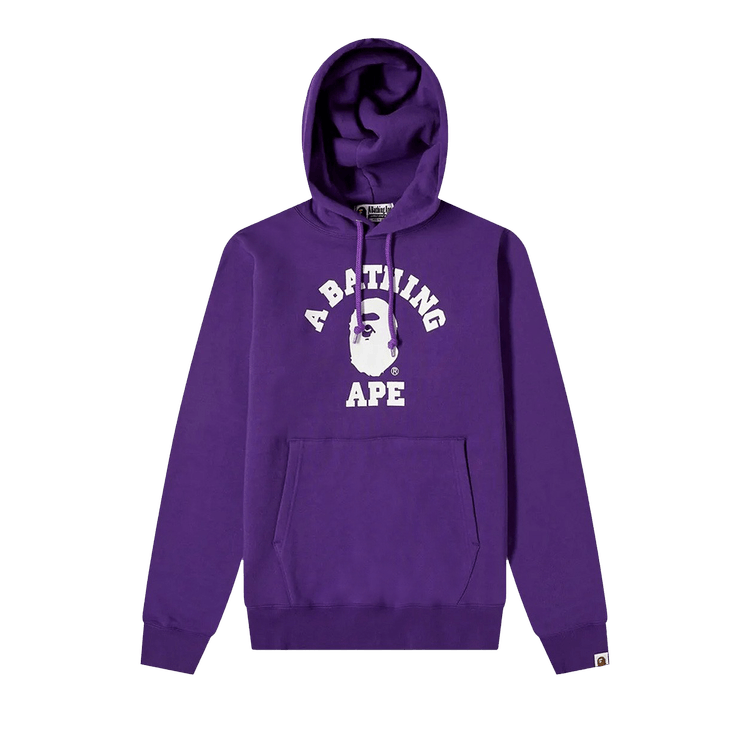 BAPE College Pullover Hoodie 'Purple' | GOAT