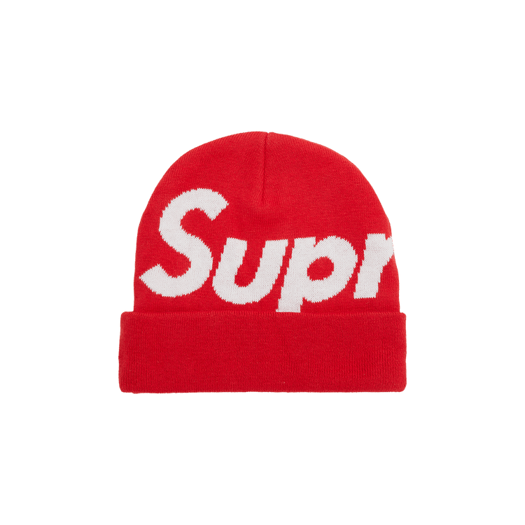 Supreme Big Logo Beanie - Red