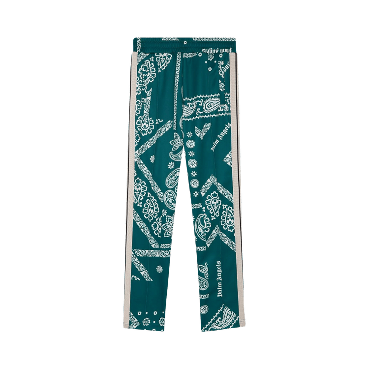 Palm Angels Bandana Track Pants Green White Culture Circle