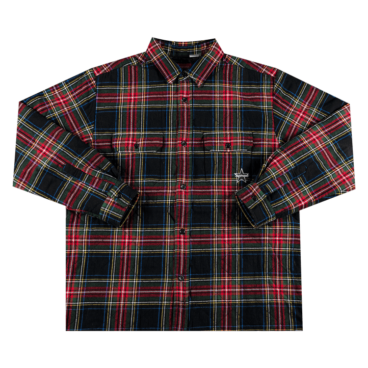 Buy Supreme Quilted Plaid Flannel Shirt 'Black' - FW21S27 BLACK | GOAT