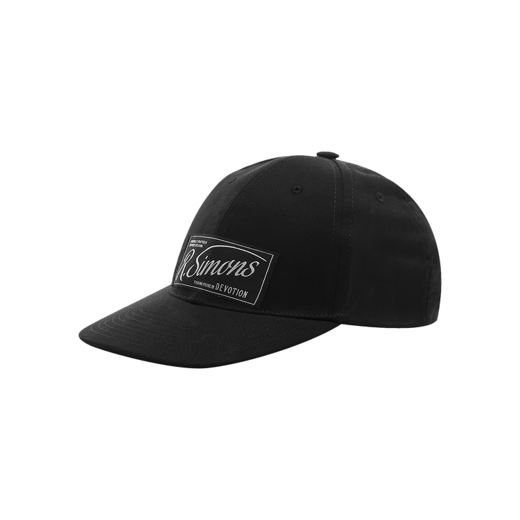 Buy Raf Simons Logo Patch Baseball Hat 'Black' - 212 936 0099