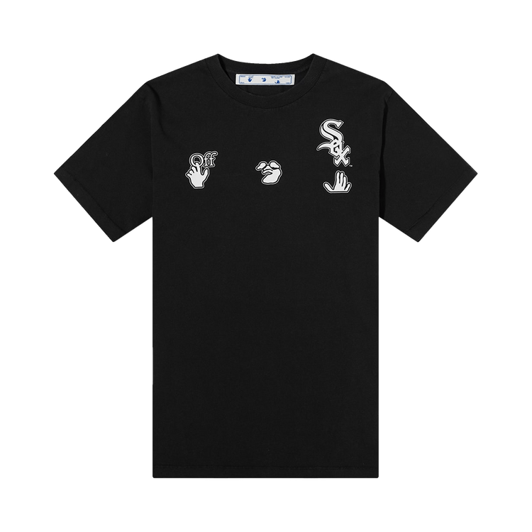 ■Off-White■ BUKISHI LOGO SHORT SLEEVE T-SHIRT BLACK OMAA02 Men's Off-White Arrow Pattern Short Sleeve Loose Fit Black T