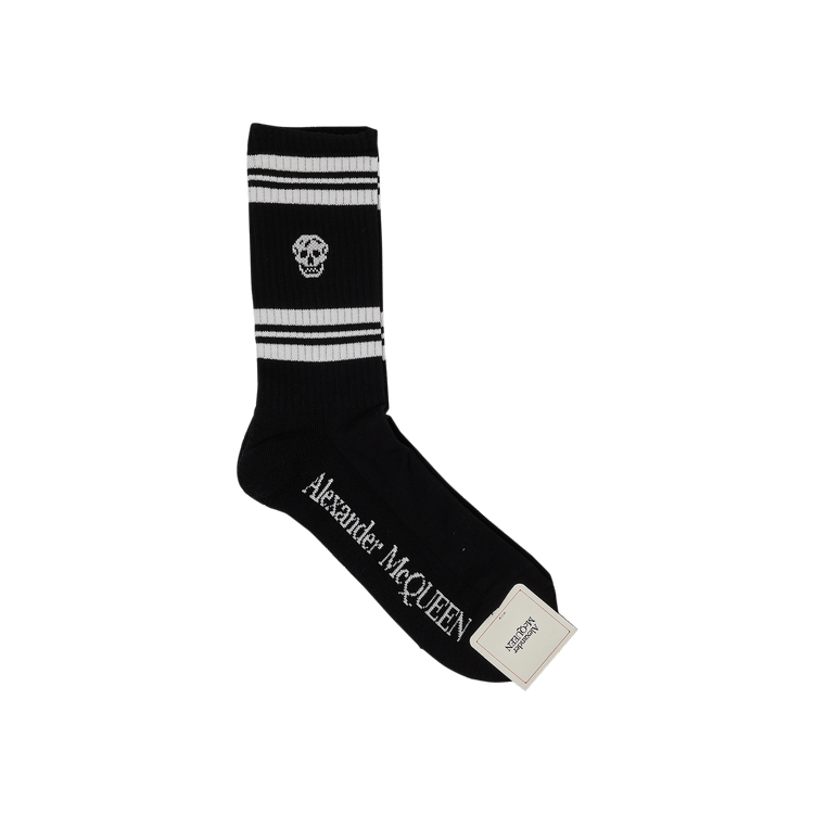 Buy Alexander McQueen Skull Sport Socks 'Black/White