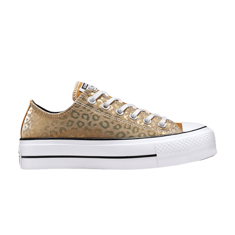 Wmns Chuck Taylor All Star Platform Low 'Authentic Glam - Gold Leopard'