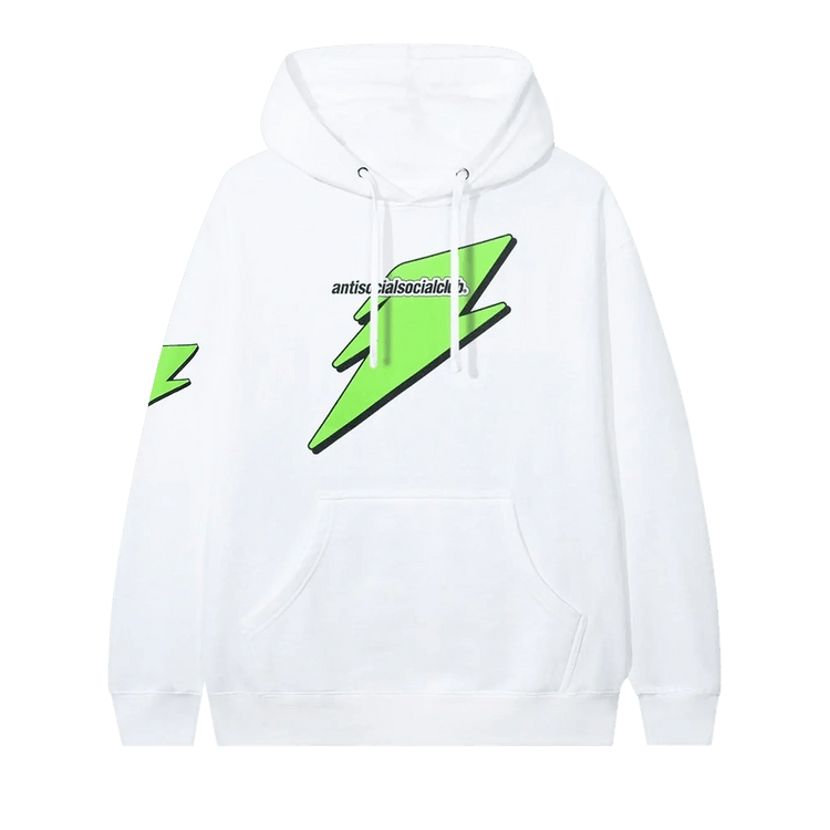 Buy Anti Social Social Club Careless Bolt Hoodie White Green