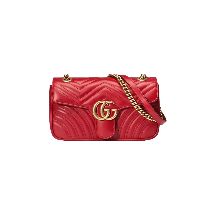 Gucci Gg Marmont Small Matelasse Shoulder Bag Red Culture Circle