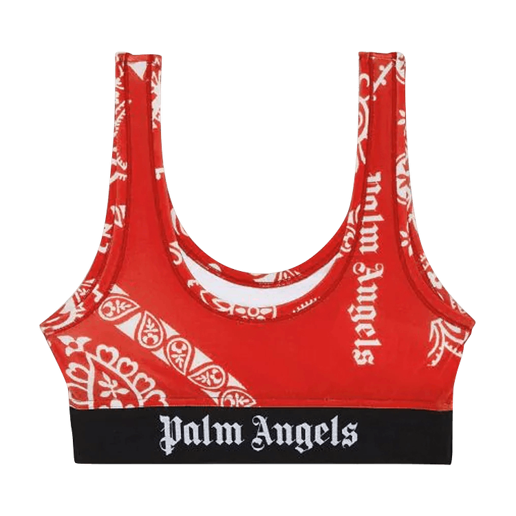 BANDANA SPORTS BRA in red - Palm Angels® Official