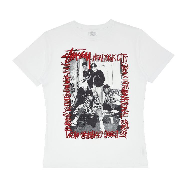Buy Stussy Yo That's How We're Livin Tee 'White' - 0535 Buy Stussy Yo That's How We're Livin Tee 'White' - 0535