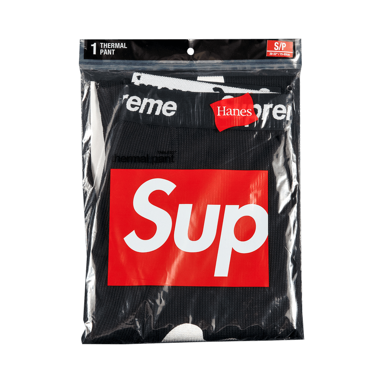 Buy Supreme x Hanes Bones Thermal Pant (1 Pack) 'Black' - FW21A27