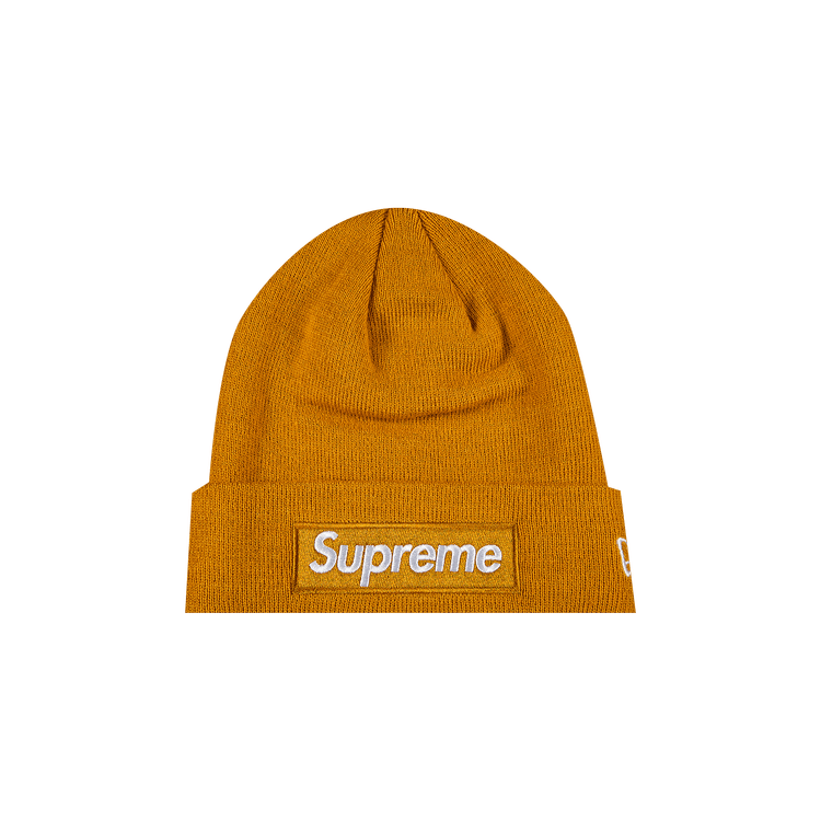 Buy Supreme x New Era Box Logo Beanie 'Light Mustard'   FWBN9