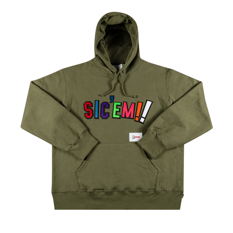 Supreme WTAPS Sic'em! Hooded Sweatshirt Light Olive