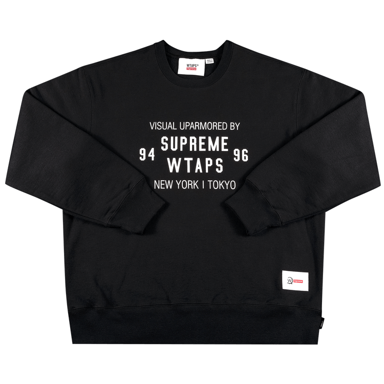 Buy Supreme x WTAPS Crewneck 'Black' - FW21SW88 BLACK