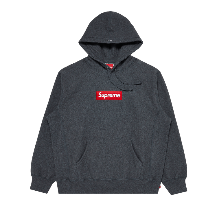 Buy Supreme Box Logo Hooded Sweatshirt 'Charcoal' - FW21SW35