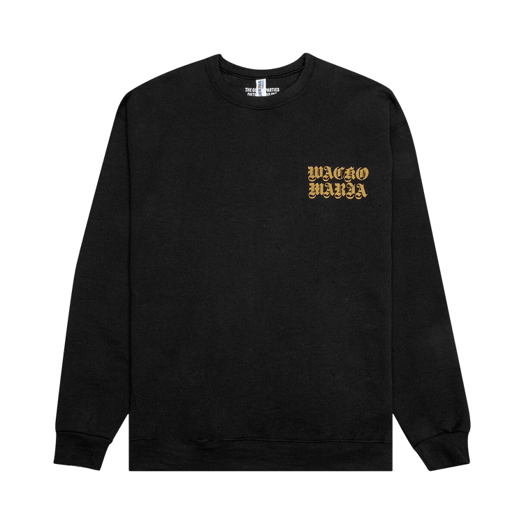 Wacko Maria Crewneck Sweatshirt Type-1 'Black' | GOAT