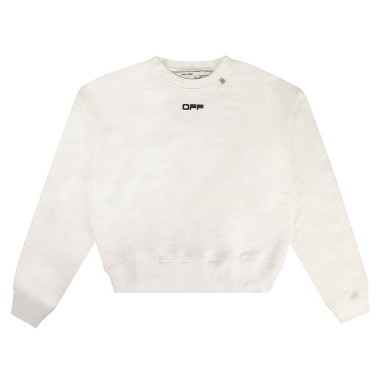 Buy Off-White Wavy Line Crewneck Sweatshirt 'White' - OMBA035R20E300040110  | GOAT