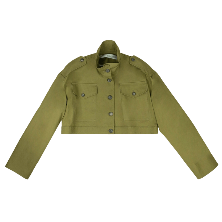 OFF-WHITE/5910 HEDGE GREEN BLA /ジャケット OFF-WHITE Vintage Bomber Jacket in Hedge Green | FWRD