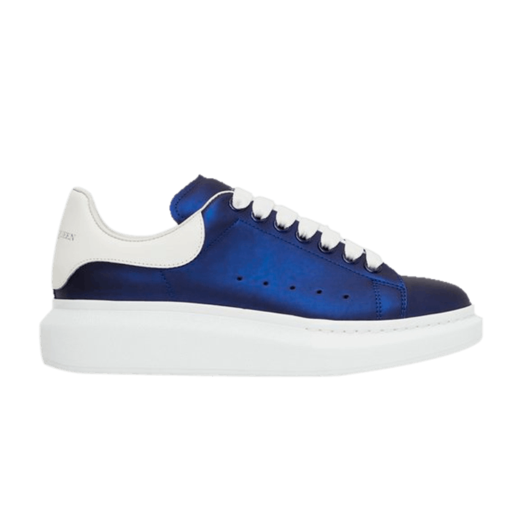 Alexander McQueen - Authenticated Oversize Trainer - Leather Blue Plain for Men, Never Worn, with Tag