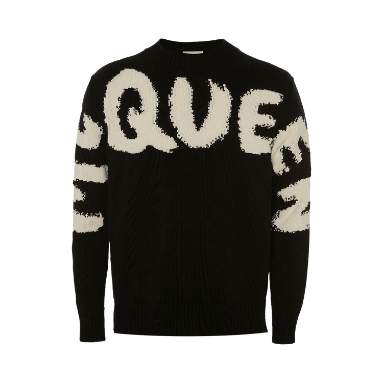Buy Alexander McQueen Graffiti Over Jumper 'Black/Ivory