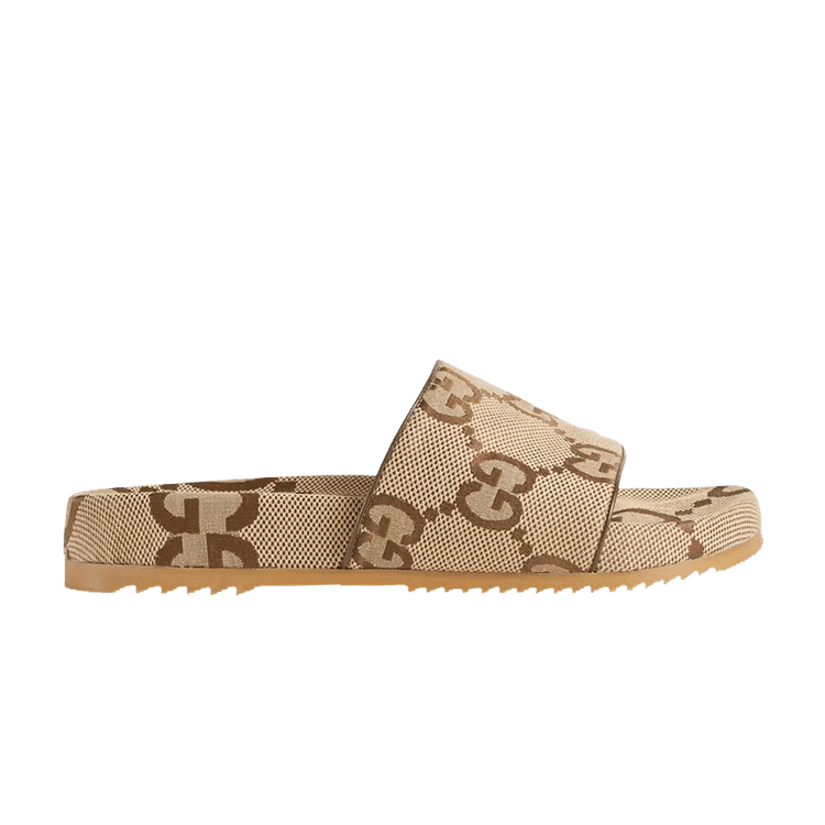 Gucci GG Canvas Slide Sandal 'Camel 