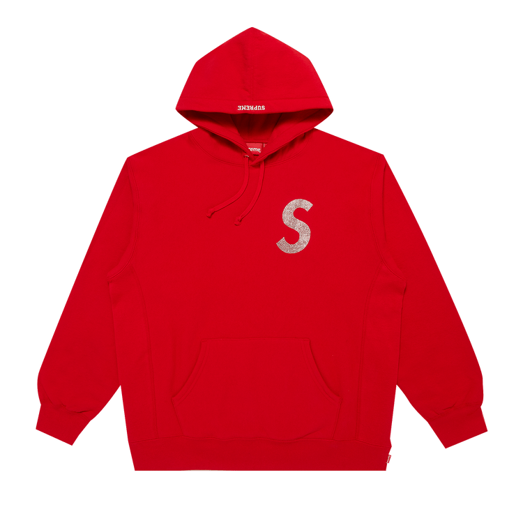 Buy Supreme x Swarovski S Logo Hooded Sweatshirt 'Red' - SS21SW40 ...
