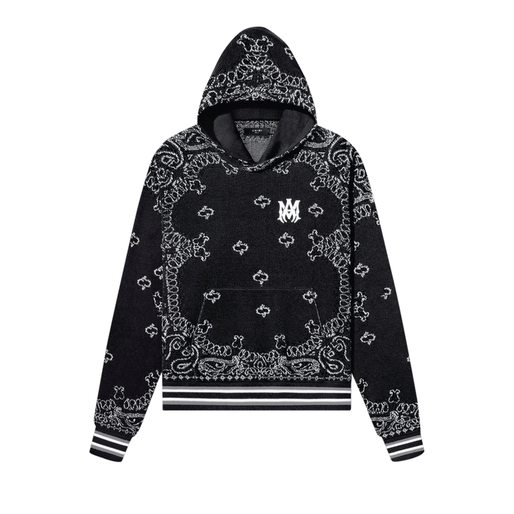 AMIRI ブラック Bandana フーディ Amiri Bandana Bleach All Over Hoodie in Black | FWRD
