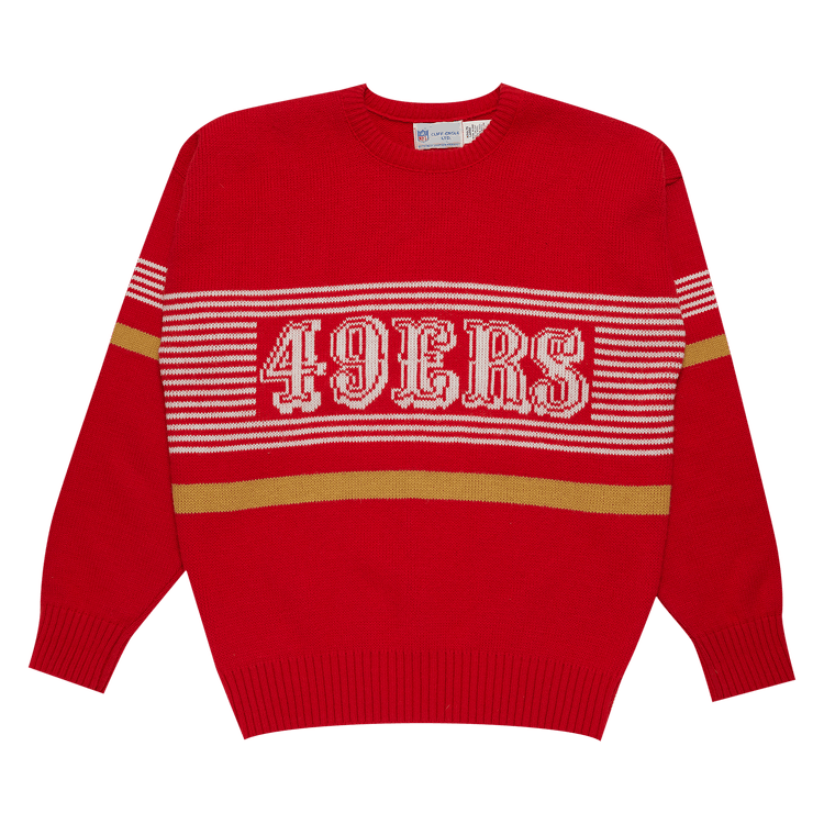 Buy Pre-Owned Vintage 1980's NFL Cliff Engle Ltd. San Francisco 49ers  Crewneck Sweater 'Scarlet/Gold/White' - 2934 1000001NCELSF4CS SCAR - Red