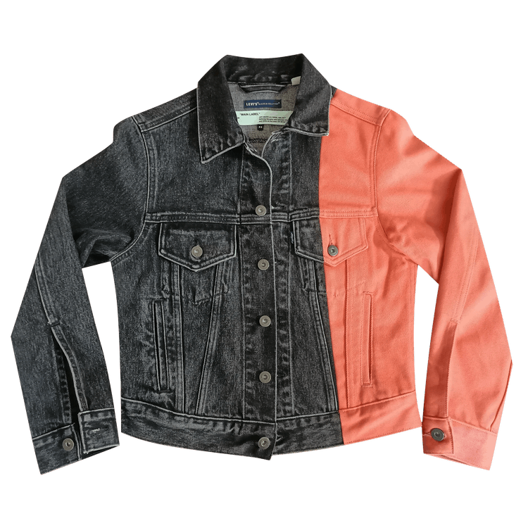 Off white levis denim jacket hot sale