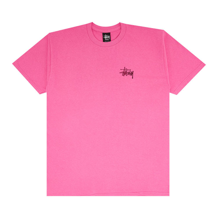 Stussy Logo Checkered Tee 'Pink' | GOAT