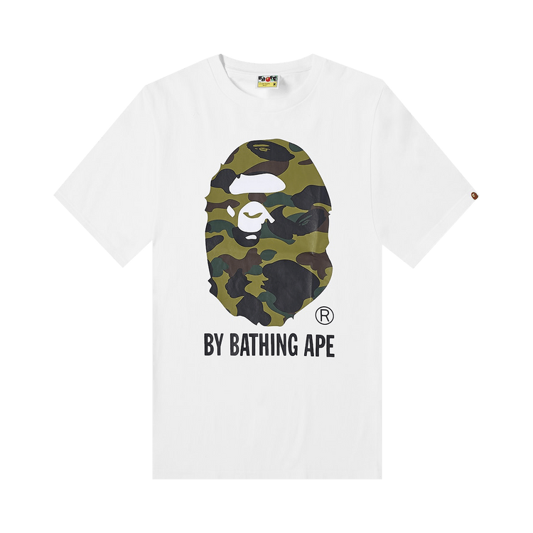 Buy BAPE 1st Camo By Bathing Ape Tee 'White/Green' - 001TEH801009M