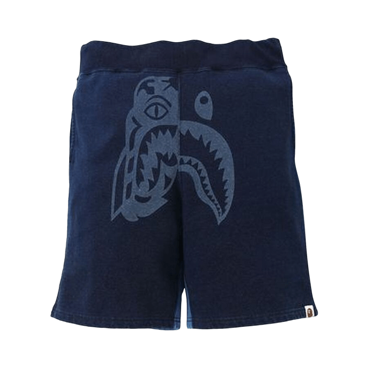 Bape Tiger Shark Sweat Shorts Indigo Culture Circle