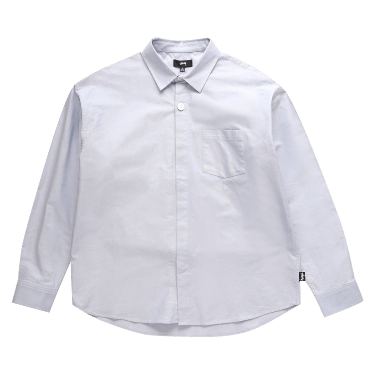 Buy Stussy Big Button Oxford Shirt 'Light Blue' - 1110205