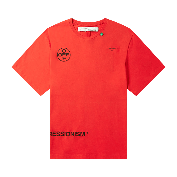 Buy Off White Impressionism Diagonal Stencil Tee Red OMAA038R191850152010 GOAT