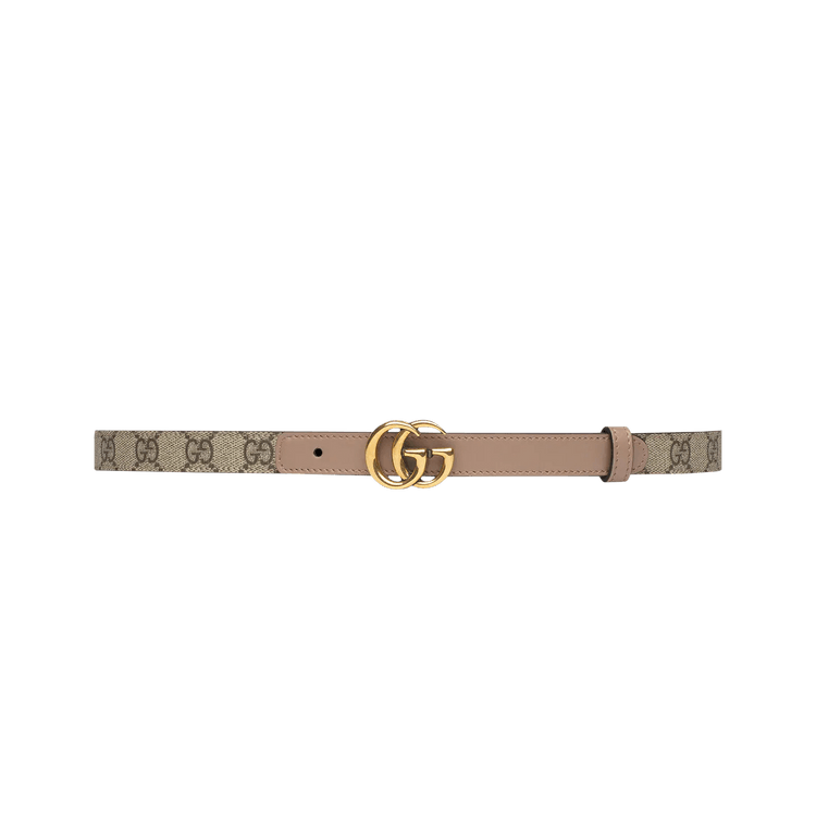 Gucci GG Marmont Thin Belt 'Beige/Ebony' GOAT