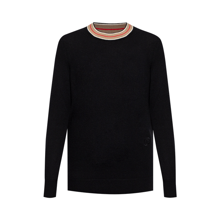 Burberry Contrast Collar Sweater 'Black' GOAT