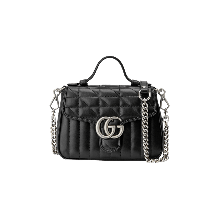 Gucci GG Marmont Mini Top Handle Bag 'Black' GOAT UK