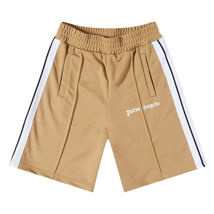 Buy Palm Angels Classic Track Shorts 'Beige/White 
