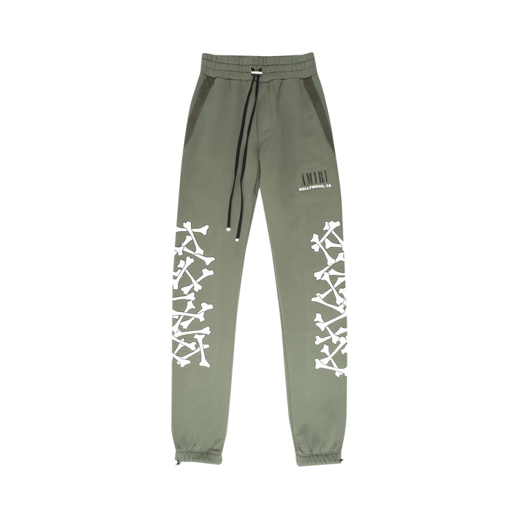 Buy Amiri Bones Sweatpant 'Olive/White' - PS22MJS002 356 OLIV | GOAT