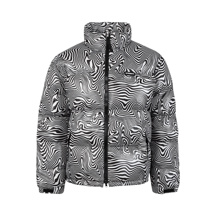 Vetements Logo Zebra Puffer Jacket 'Zebra Print' GOAT