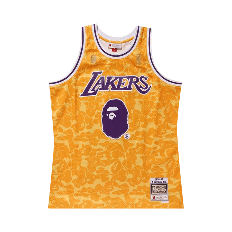 Buy BAPE x Mitchell & Ness Lakers ABC Basketball Swingman