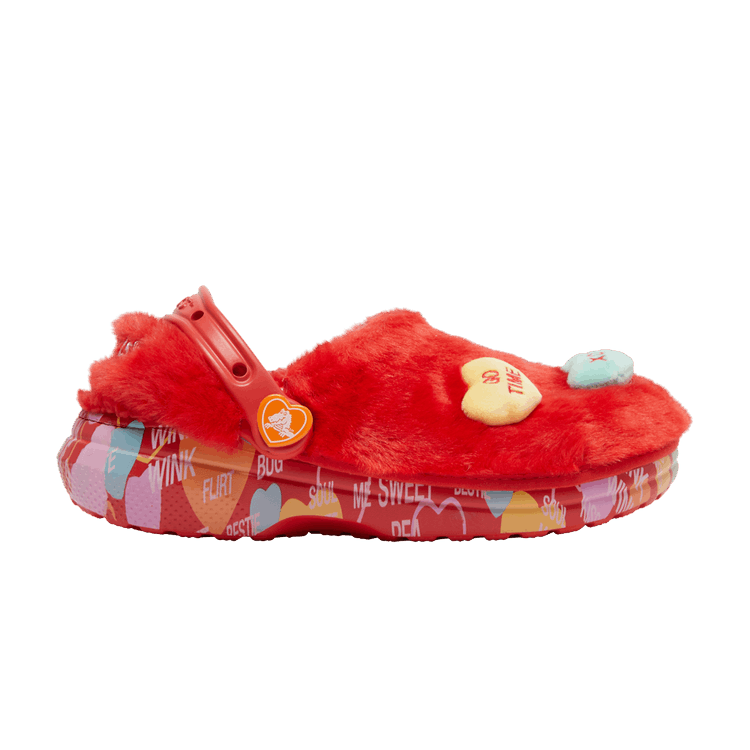CROCS Sweetheart Red Plush Valentine's Day Clogs Youth Kids