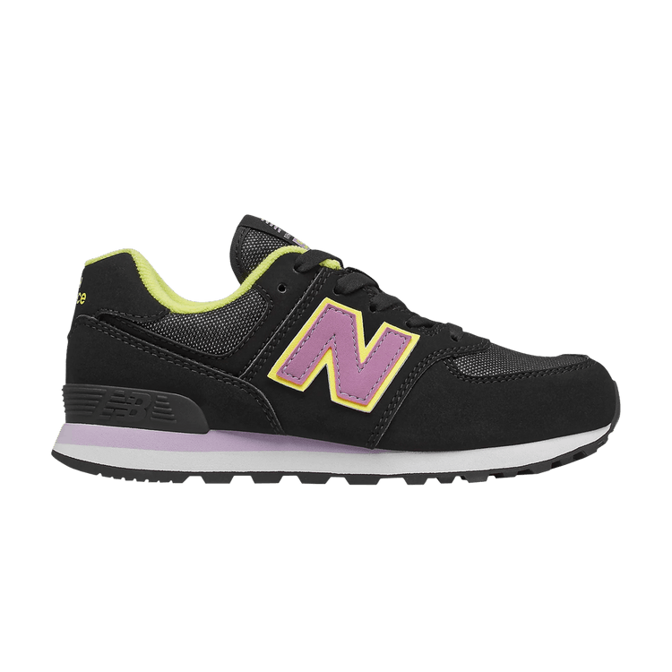 (GS) New Balance 574 'Fashion Metallic - Black Dark Violet Glow'