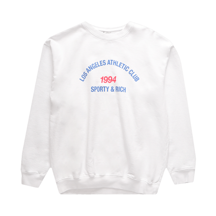 ☆Sporty & Rich☆ La Athletic Club Sweatshirt Mellot White C
