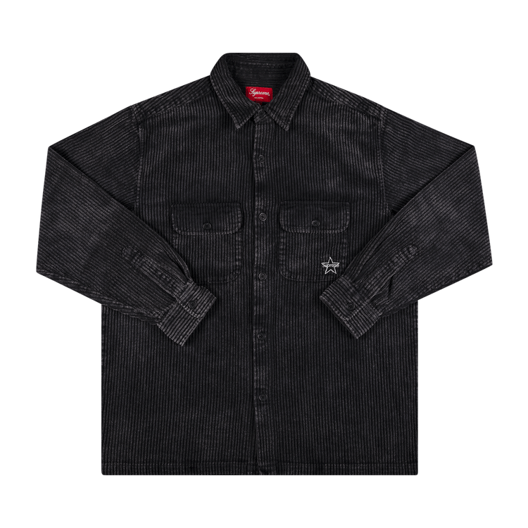 Size m Supreme Corduroy Shirt 'Black'