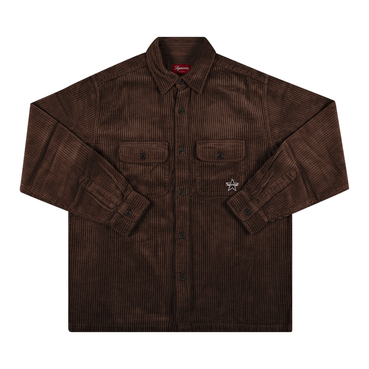 Buy Supreme Corduroy Shirt 'Brown' - SS22S33 BROWN | GOAT NL